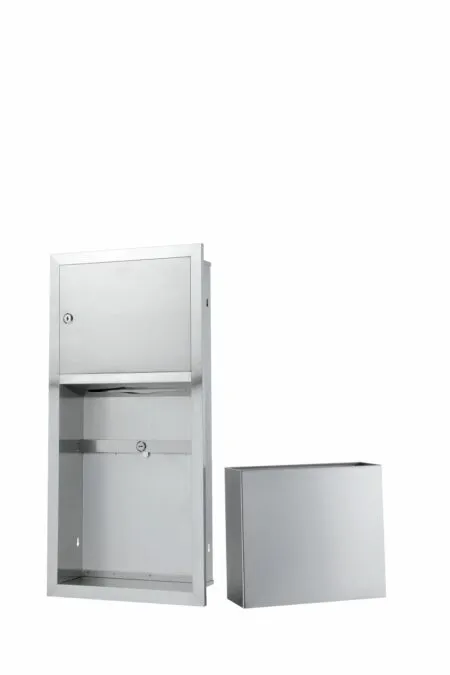 Alpine Industry ALP495 Surface Mounted Paper Towel Dispenser / Waste Receptacle