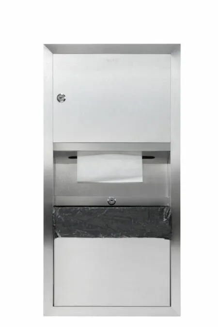 Alpine Industry ALP495 Surface Mounted Paper Towel Dispenser / Waste Receptacle
