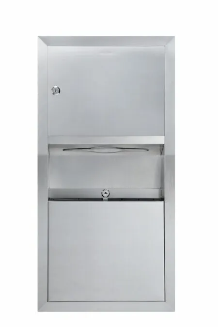 Alpine Industry ALP495 Surface Mounted Paper Towel Dispenser / Waste Receptacle