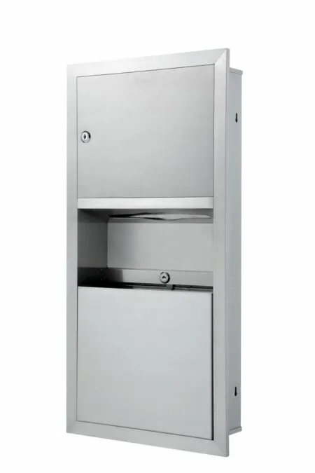 Alpine Industry ALP495 Surface Mounted Paper Towel Dispenser / Waste Receptacle