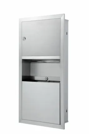 Alpine Industry ALP495 Surface Mounted Paper Towel Dispenser / Waste Receptacle