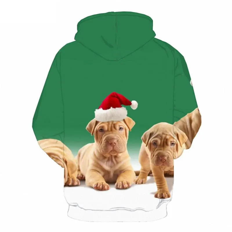 Animal Hoodie Men Dog Hoodie Print Lovely 3d Printed Christmas Sweatshirt Printed