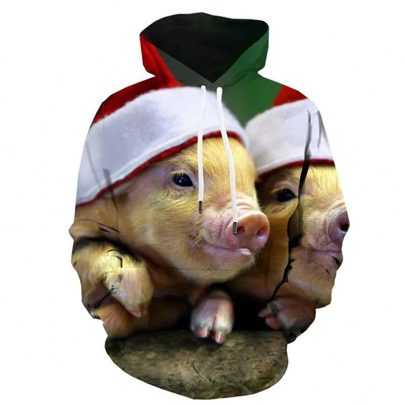 Animal Sweatshirts men Christmas Hoody Anime Lovely 3d Printed Harajuku Sweatshirt Printed