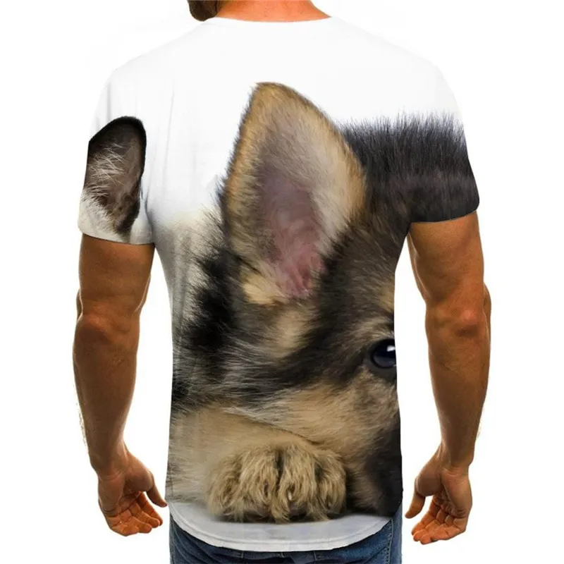 animal t shirt clothing docile pets art costume cat and dog Cool men