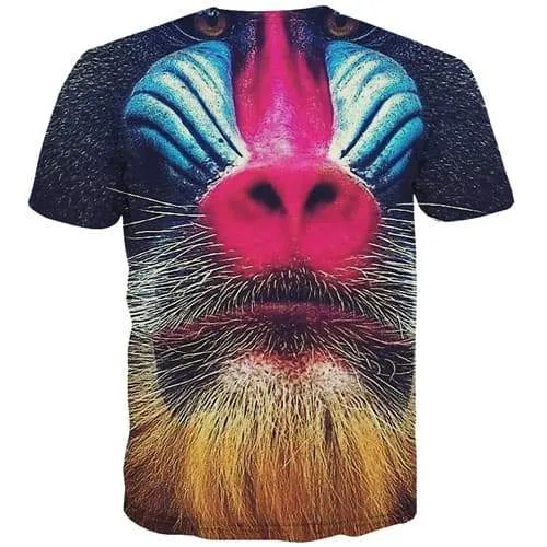 Animal T-shirt Men Orangutan T-shirts Graphic Funny Tshirt Anime Halloween Tshirts Casual Leisure T shirts Funny Short Sleeve
