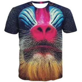Animal T-shirt Men Orangutan T-shirts Graphic Funny Tshirt Anime Halloween Tshirts Casual Leisure T shirts Funny Short Sleeve