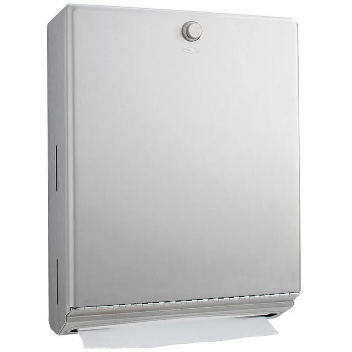 Bobrick B-2620 Stainless Steel Paper Towel Dispenser, C-Fold, Multi-Fold