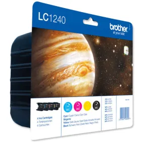 Brother LC1240 Value Blister Pack Ink Cartridge Pack - Full Set (Black/Cyan/Magenta/Yellow)