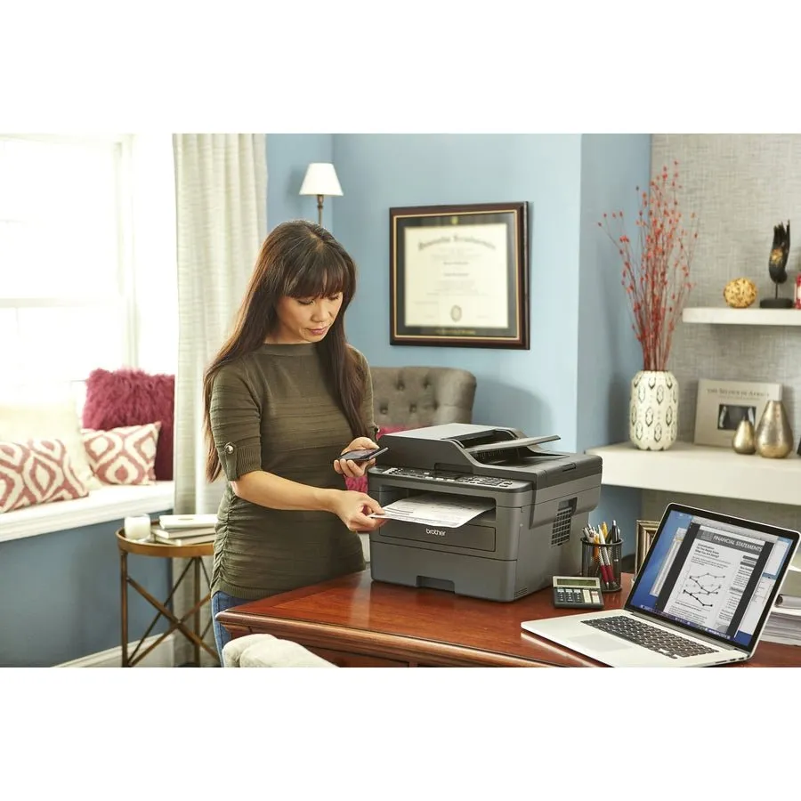 Brother MFC-L2710DW Monochrome Compact Laser All-in-One Printer with Duplex Printing and Wireless N
