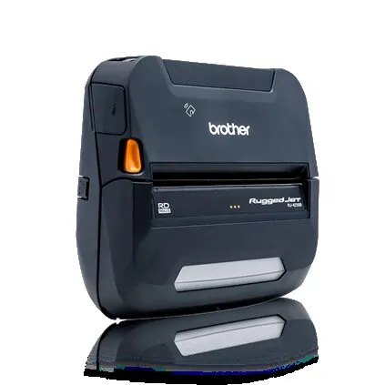 Brother RuggedJet 4" Mobile Direct Thermal Printer, Monochrome, Portable, Label/Receipt Print, 256 MB Memory, NFC - RJ-4230BL