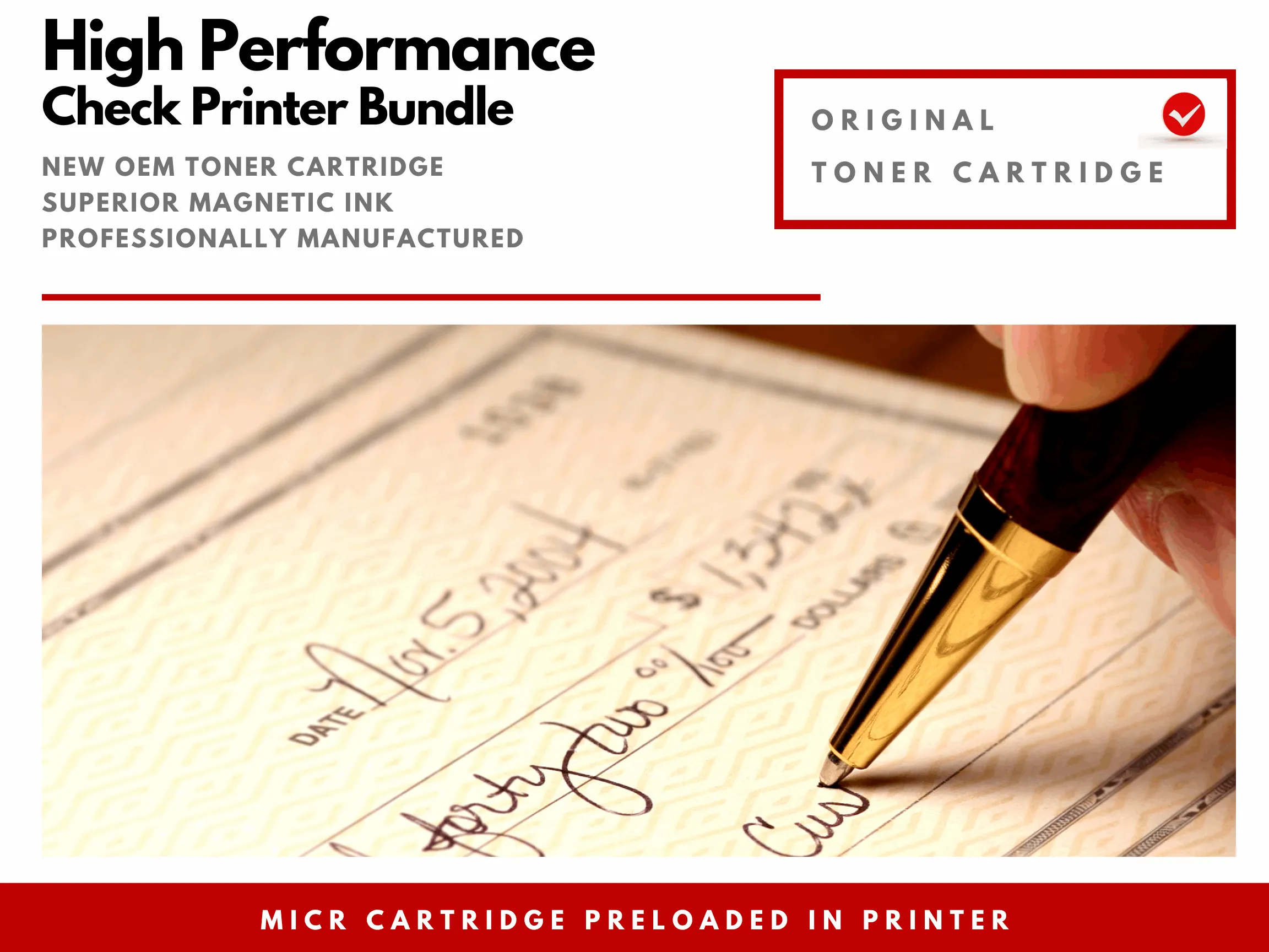Canon ImageCLASS MF641Cw Printer with 1 OEM Modified 054H MICR Cartridge (High Yield)