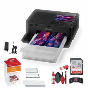 Canon SELPHY CP1500 Photo Printer (Black)   Canon RP-108 Color Ink and Paper Set   More Bundle