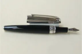 Caran d'Ache Leman Fountain Pen - Bicolour Black with Black Grip Section
