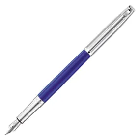 Caran d'Ache Leman Fountain Pen - Bicolour Blue (SLIM)