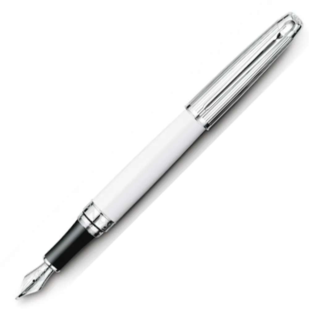 Caran d'Ache Leman Fountain Pen - Bicolour White