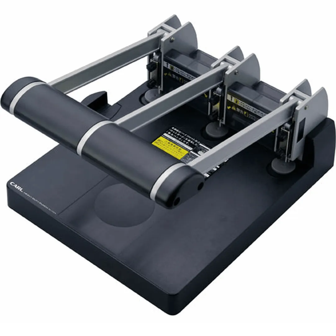 Carl Heavy Duty 3 Hole Punch 145 Sheet Capacity Puncher Black