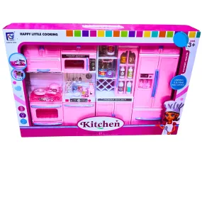 Deluxe Dream Kitchen Set for Kids - Pink | Battery Operated Play Cooking Set (Ages 3 )