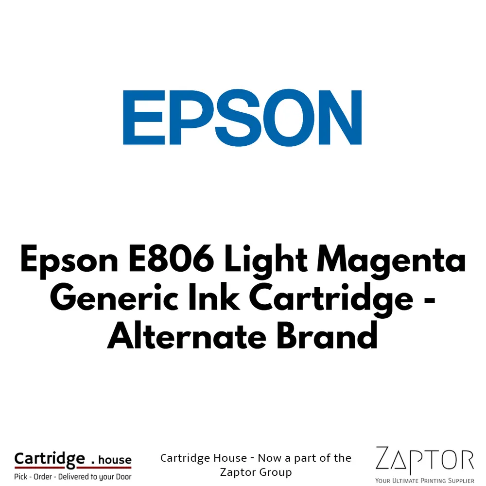 Epson E806 Light Magenta Generic Ink Cartridge - Alternate Brand, A-E-E806-M