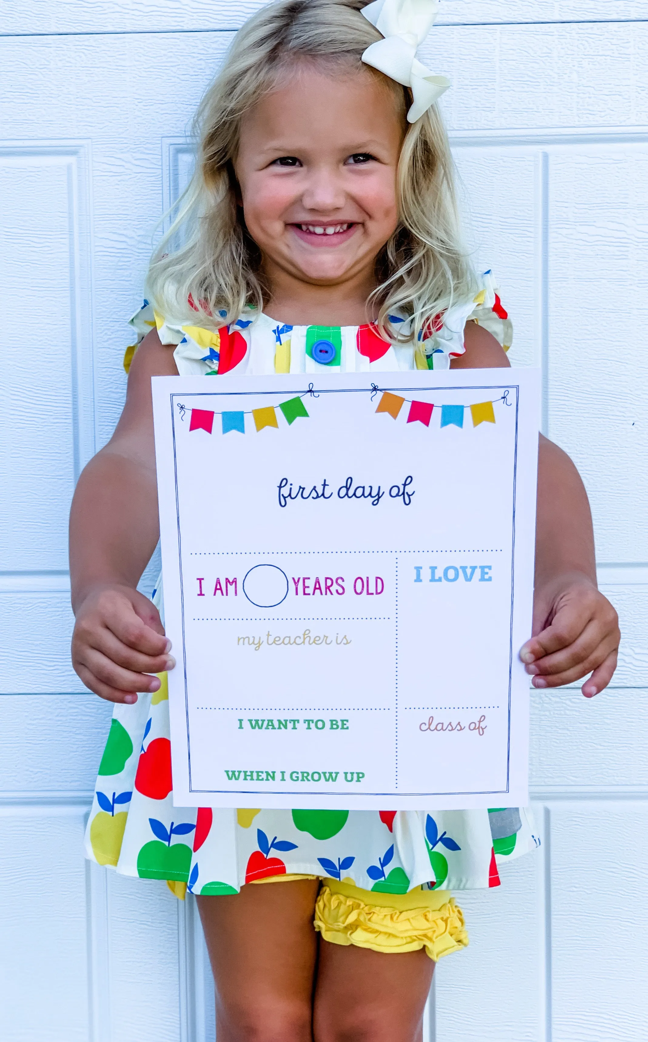 First Day of School Printable