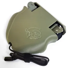Flapping Fairy Wing Mechanism Pre-assembled in Olive Green with Black Back Plate