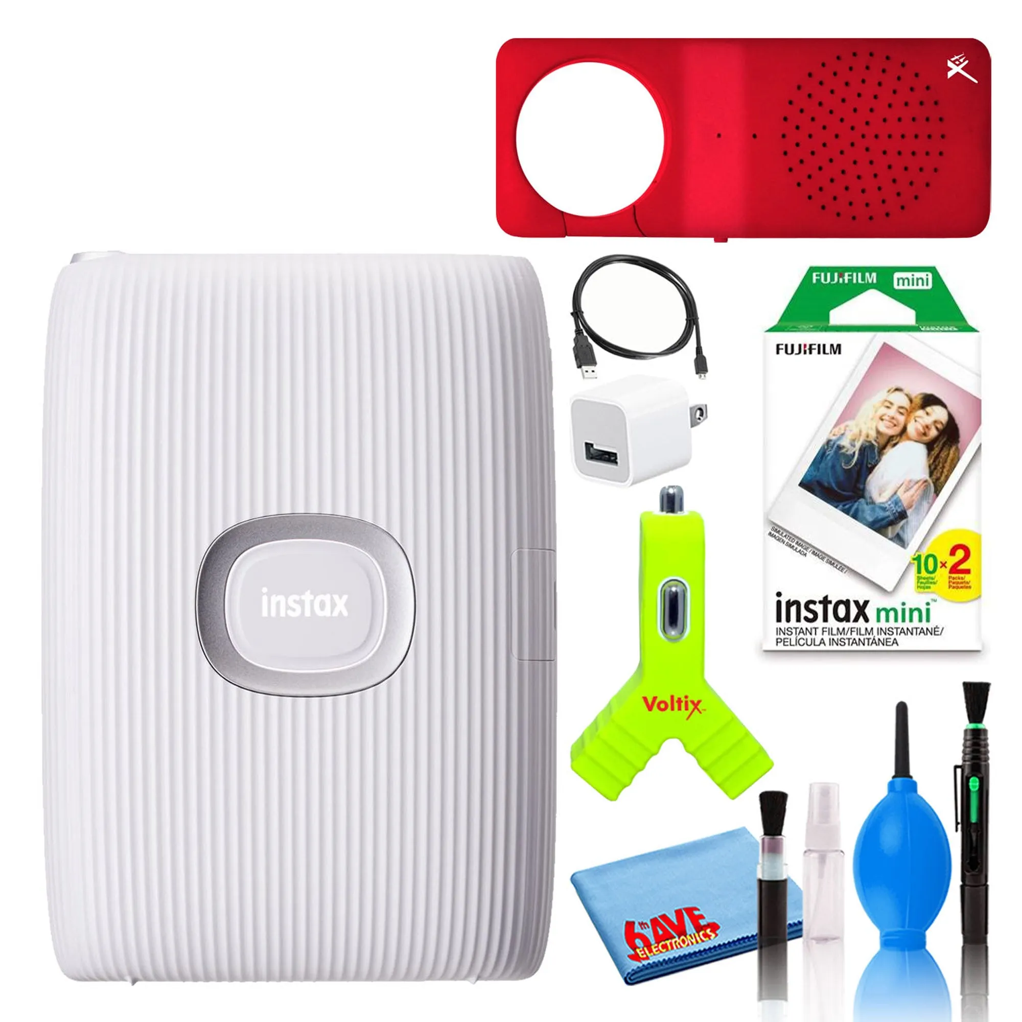 Fujifilm Instax Mini Link 2 Printer (3-Colors) with (20) Mini Films   Speaker -