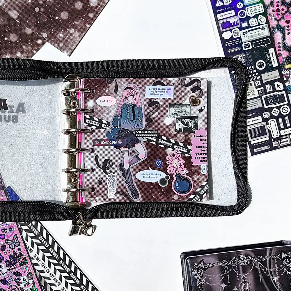 Glitter Kpop Zipper Binder Scrapbook Photo Album