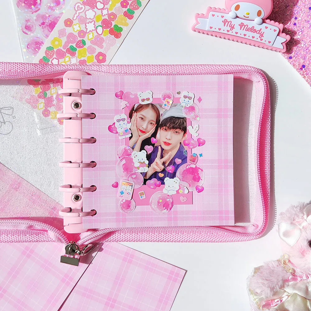 Glitter Kpop Zipper Binder Scrapbook Photo Album
