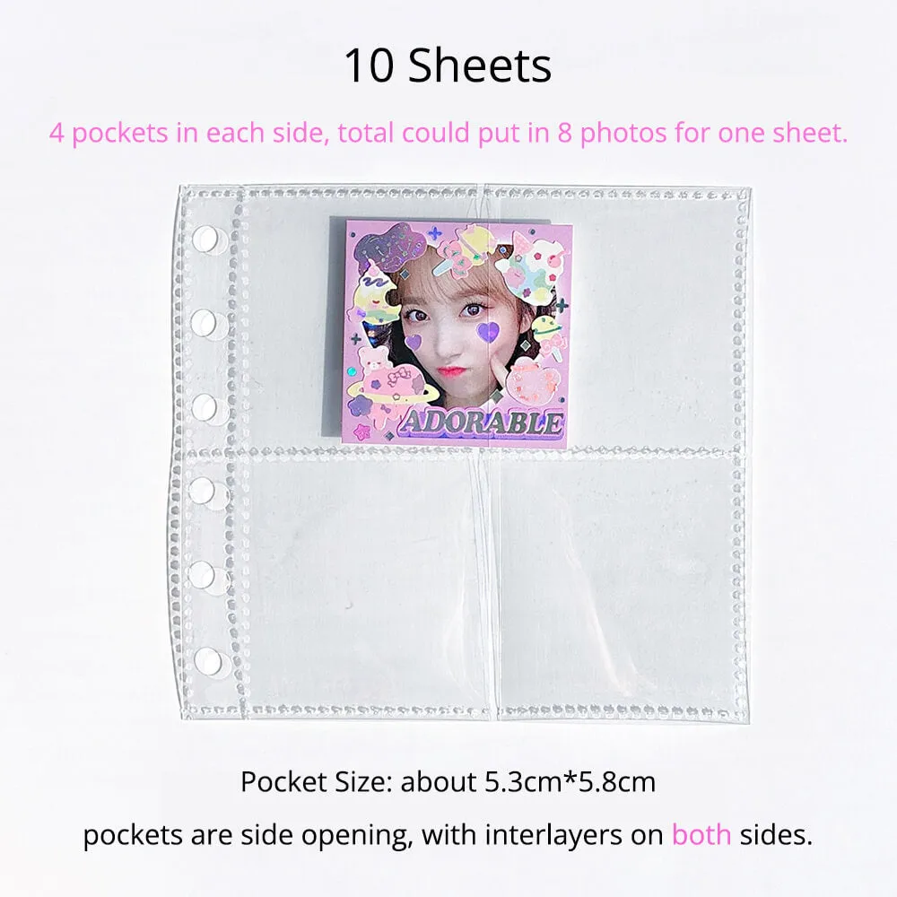 Glitter Kpop Zipper Binder Scrapbook Photo Album