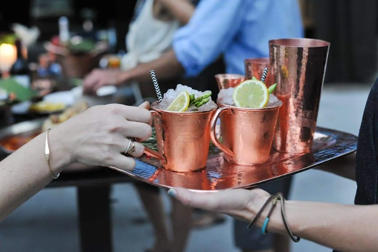 Hammered Copper Moscow Mule Gift Set