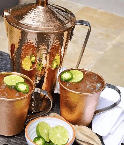 Hammered Copper Moscow Mule Gift Set