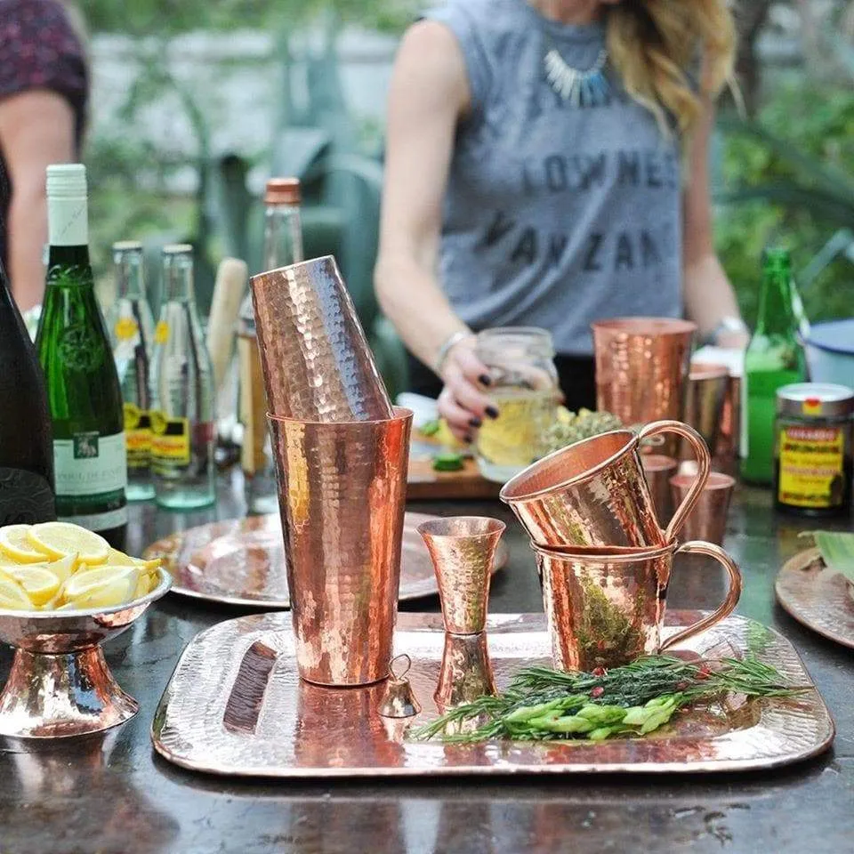 Hammered Copper Moscow Mule Gift Set