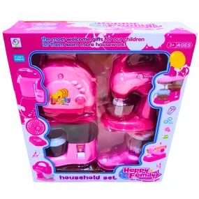 Happy Family Household Toy Set for Kids | Battery-Operated Mini Kitchen Appliances | 3  Years