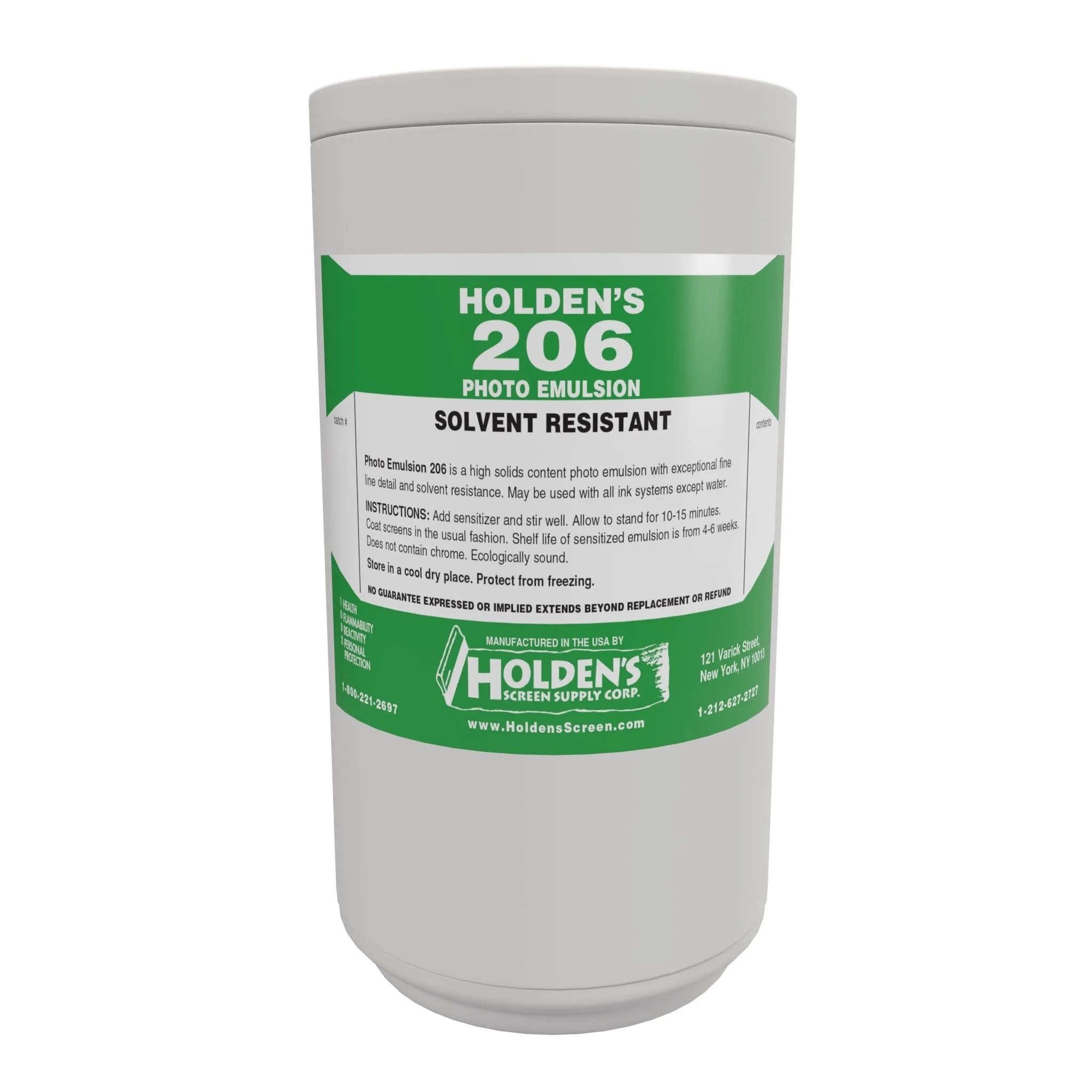 Holden's 206 Diazo Photo Emulsion for plastisol printing