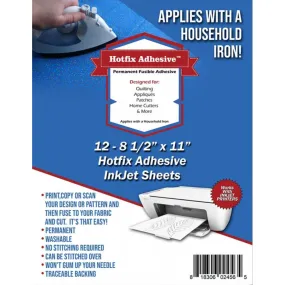Hotfix Adhesive ~ Perm Fuse Adhesive Inkjet Sheets