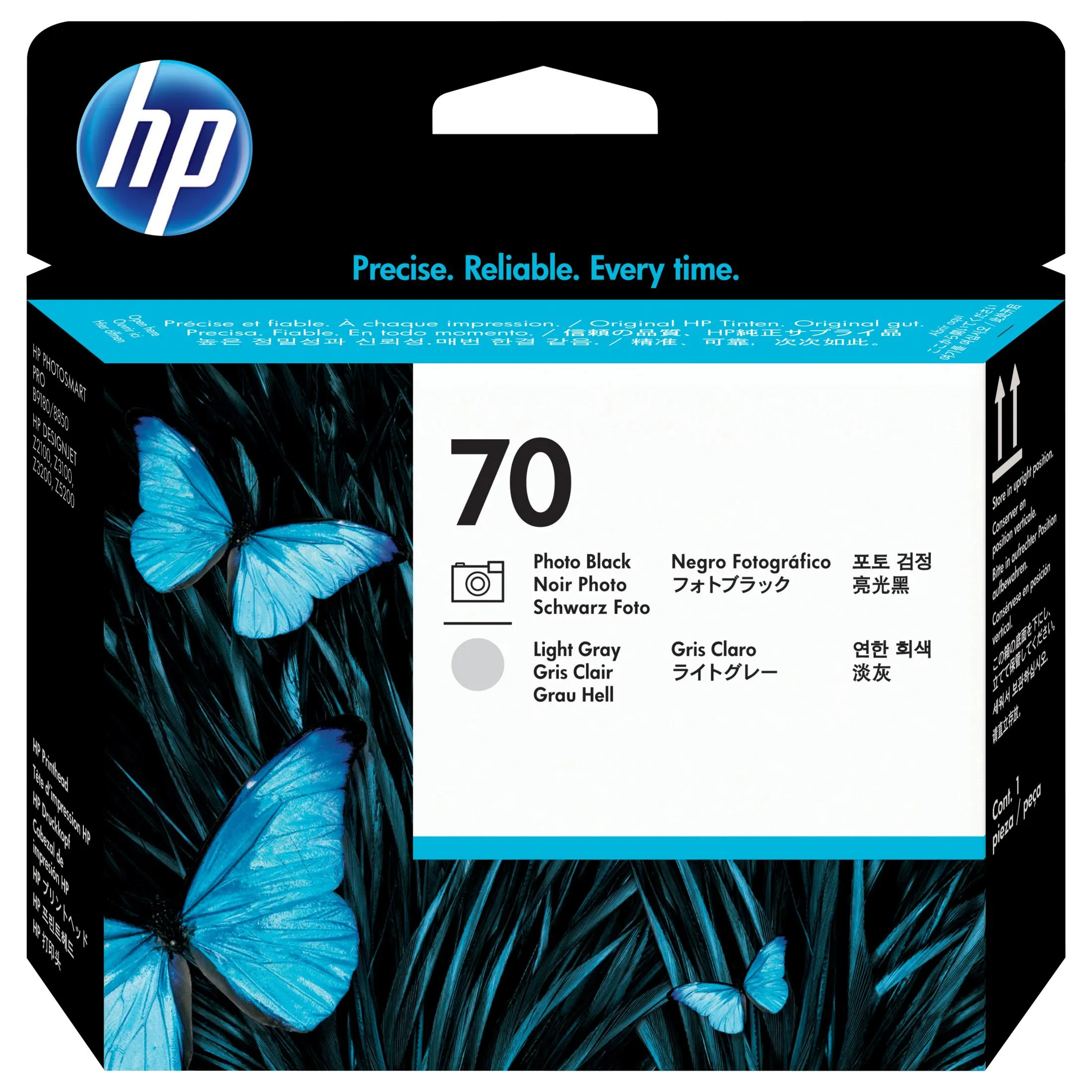 HP 70 Original DesignJet Printhead - Photo Black and Light Grey C9407A