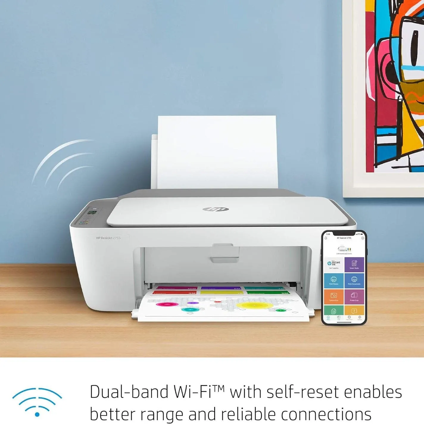 HP DeskJet 2755 All-in-One Inkjet Printer Scanner and Copier (Refurbished)