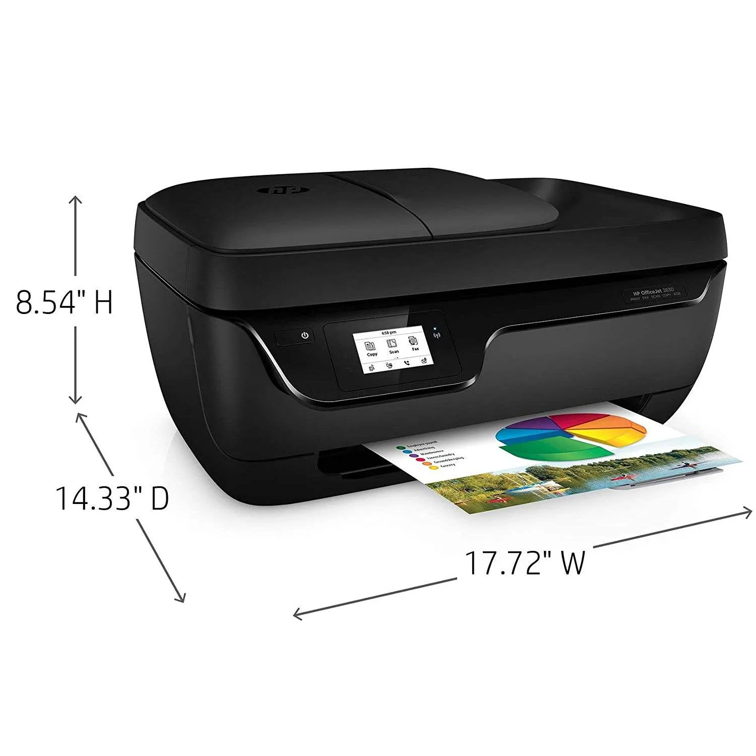 HP OfficeJet 3830 Wireless All-in-One Printer with Mobile Printing (Refurbished)