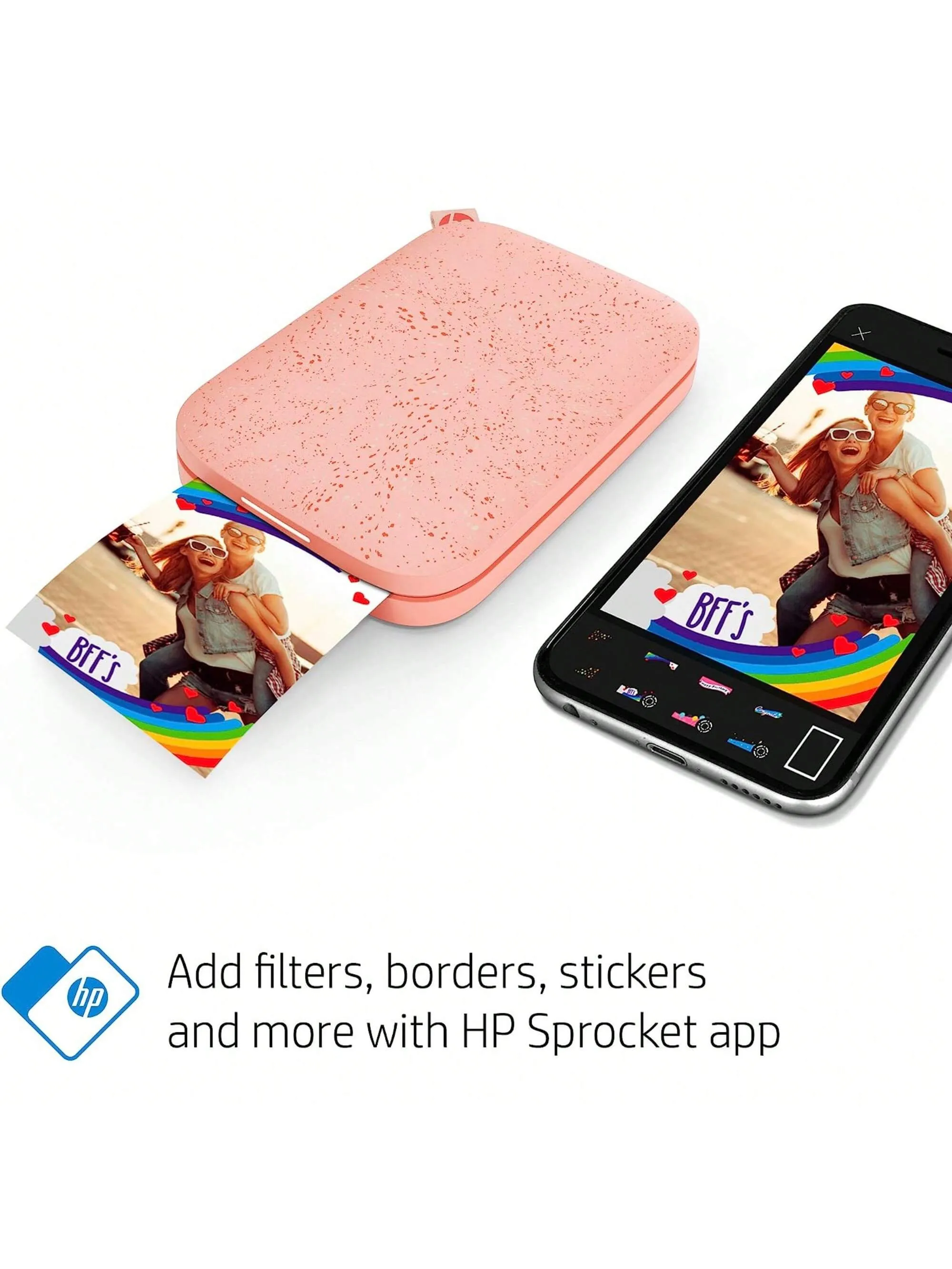 HP Sprocket Portable 2x3" Instant Color Photo Printer, Compact & Portable Printer