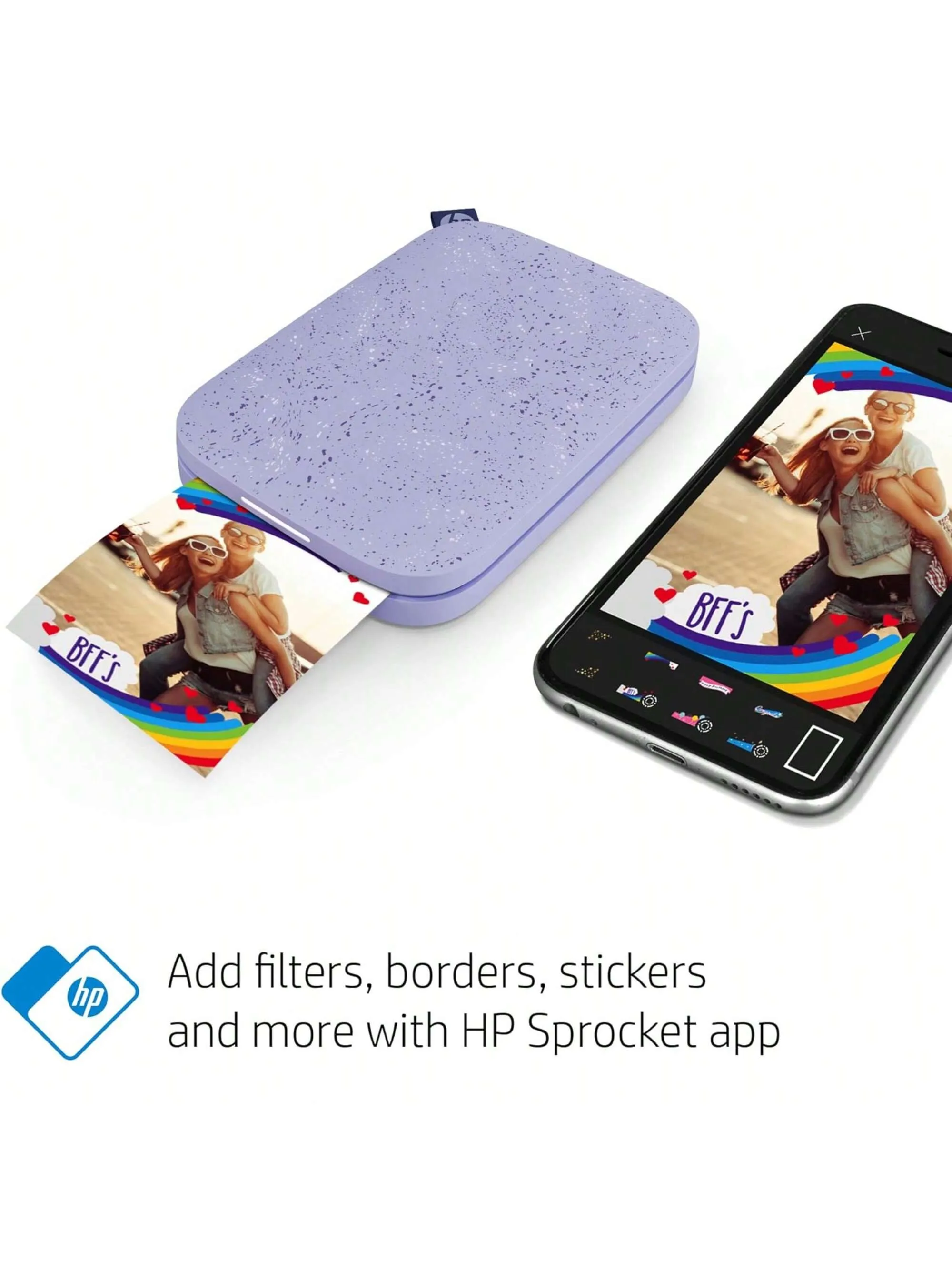 HP Sprocket Portable 2x3" Instant Color Photo Printer, Compact & Portable Printer