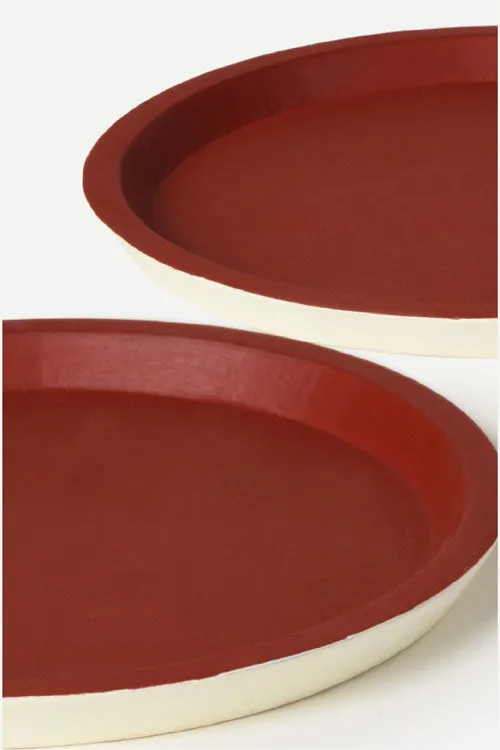 Ikai Asai-Dhyana Papier Mache Tray Set