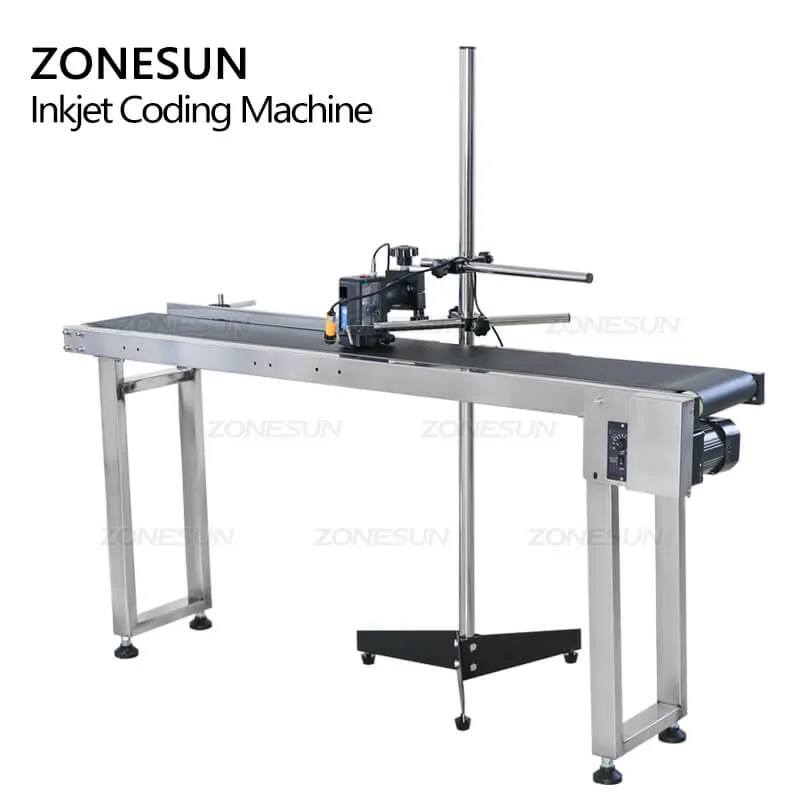 Ink jet Printer Conveyer Conveying Table Band Carrier Sorting Workbench PVC Belt Conveyor Bottle Box Bag Sticker Conveyor