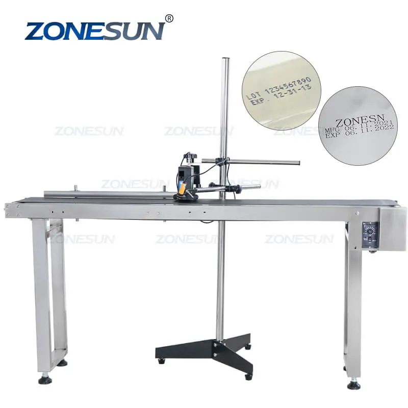 Ink jet Printer Conveyer Conveying Table Band Carrier Sorting Workbench PVC Belt Conveyor Bottle Box Bag Sticker Conveyor