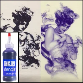 InkJet Stencils 4oz Bottles. 1 bottle will print about 3,000 sheets. Mark bottle in quarters... read description.s of the Epson Printer.