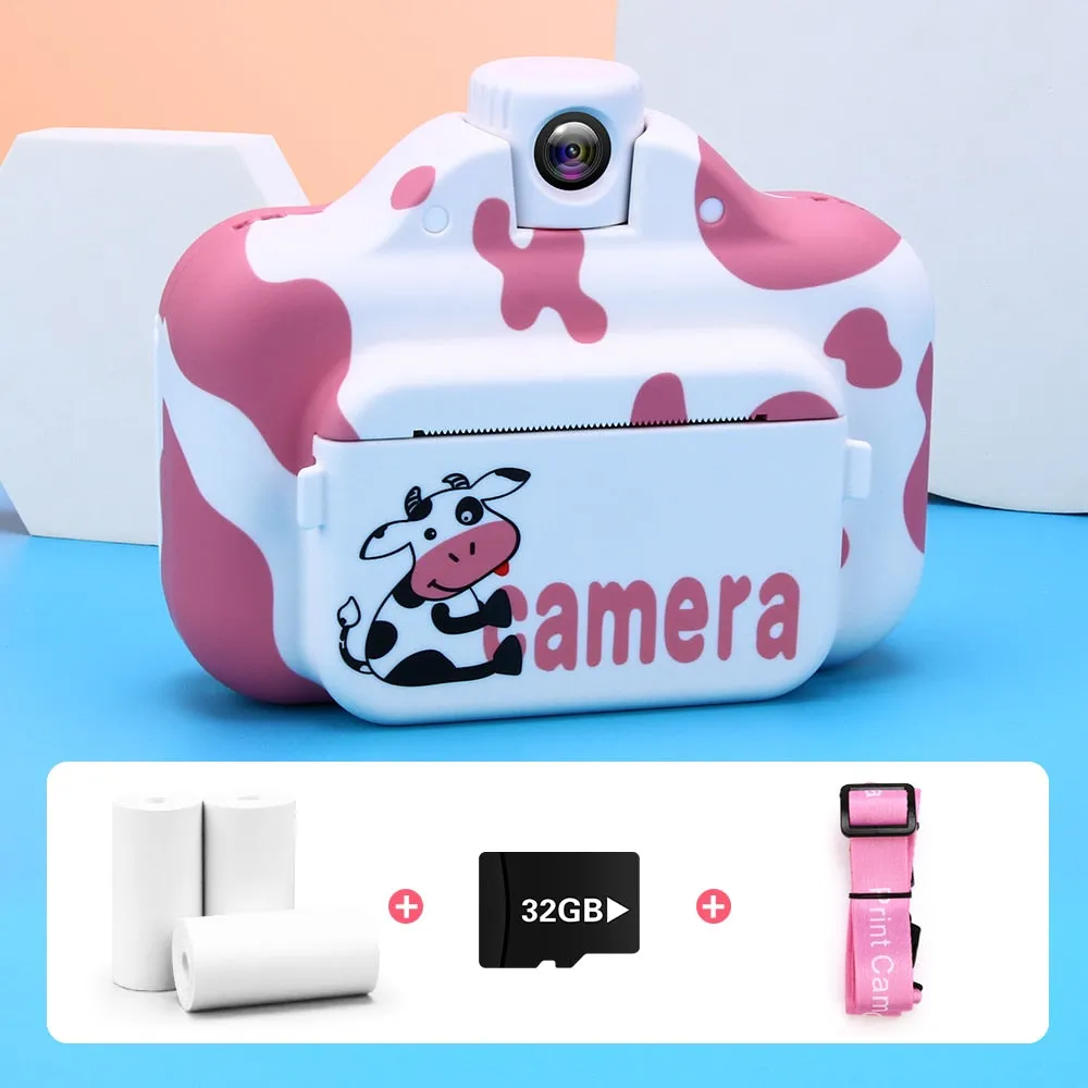 Kids Camera WIFI Instant Print Camera Thermal Printer Wireless WIFI Phone Printer 32GB Card 1080P HD Children Digital Camera Toy