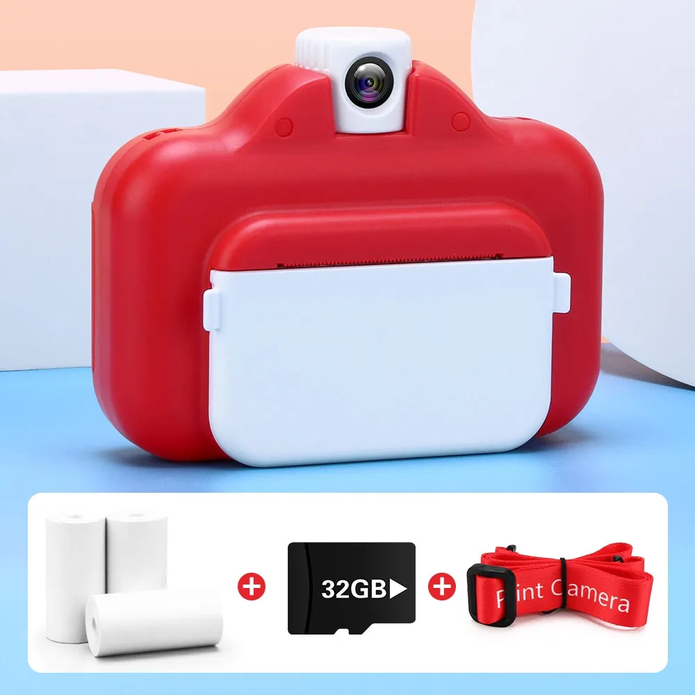 Kids Camera WIFI Instant Print Camera Thermal Printer Wireless WIFI Phone Printer 32GB Card 1080P HD Children Digital Camera Toy
