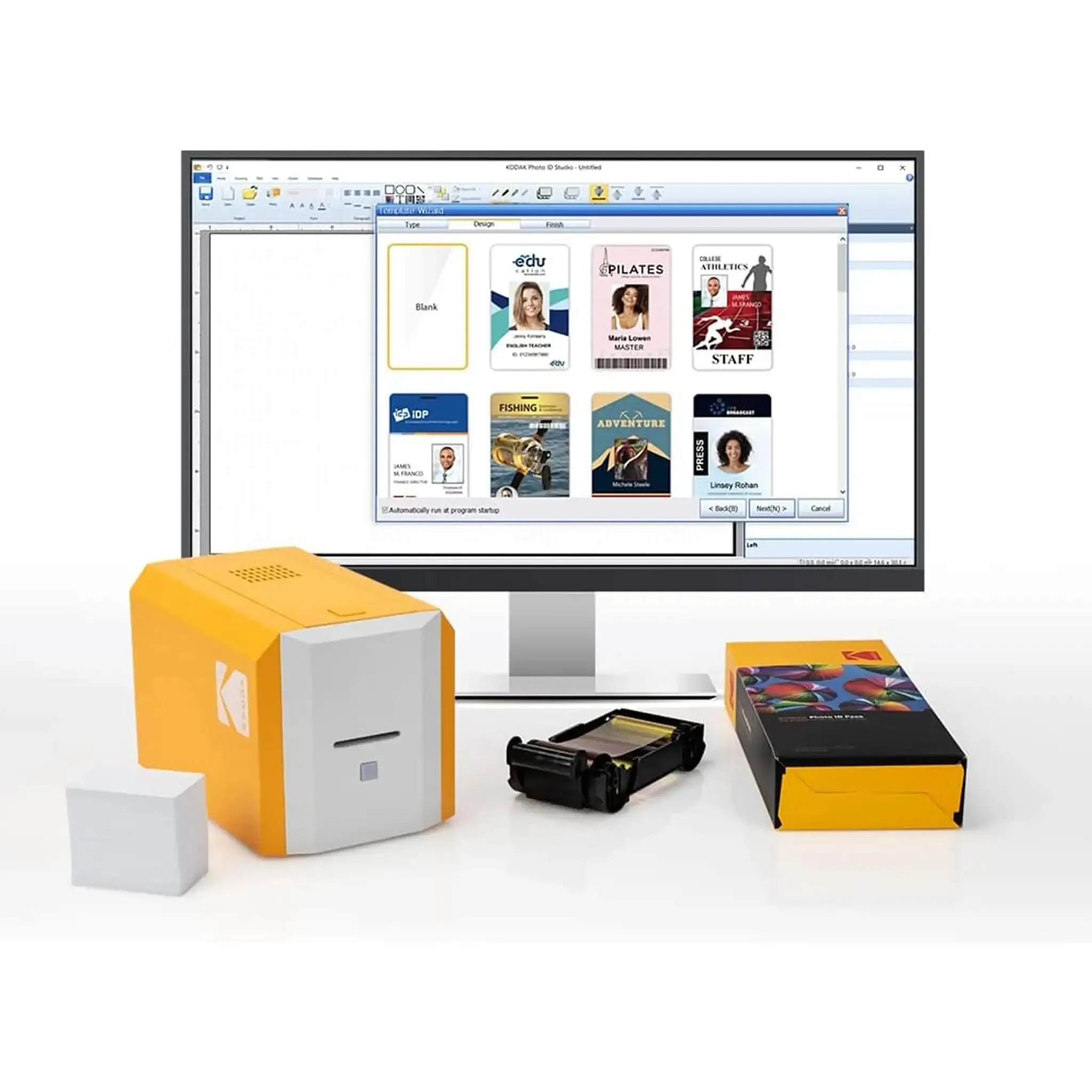 Kodak ID100S Single-Sided Photo ID Card Printer (Manual Hand-Fed)