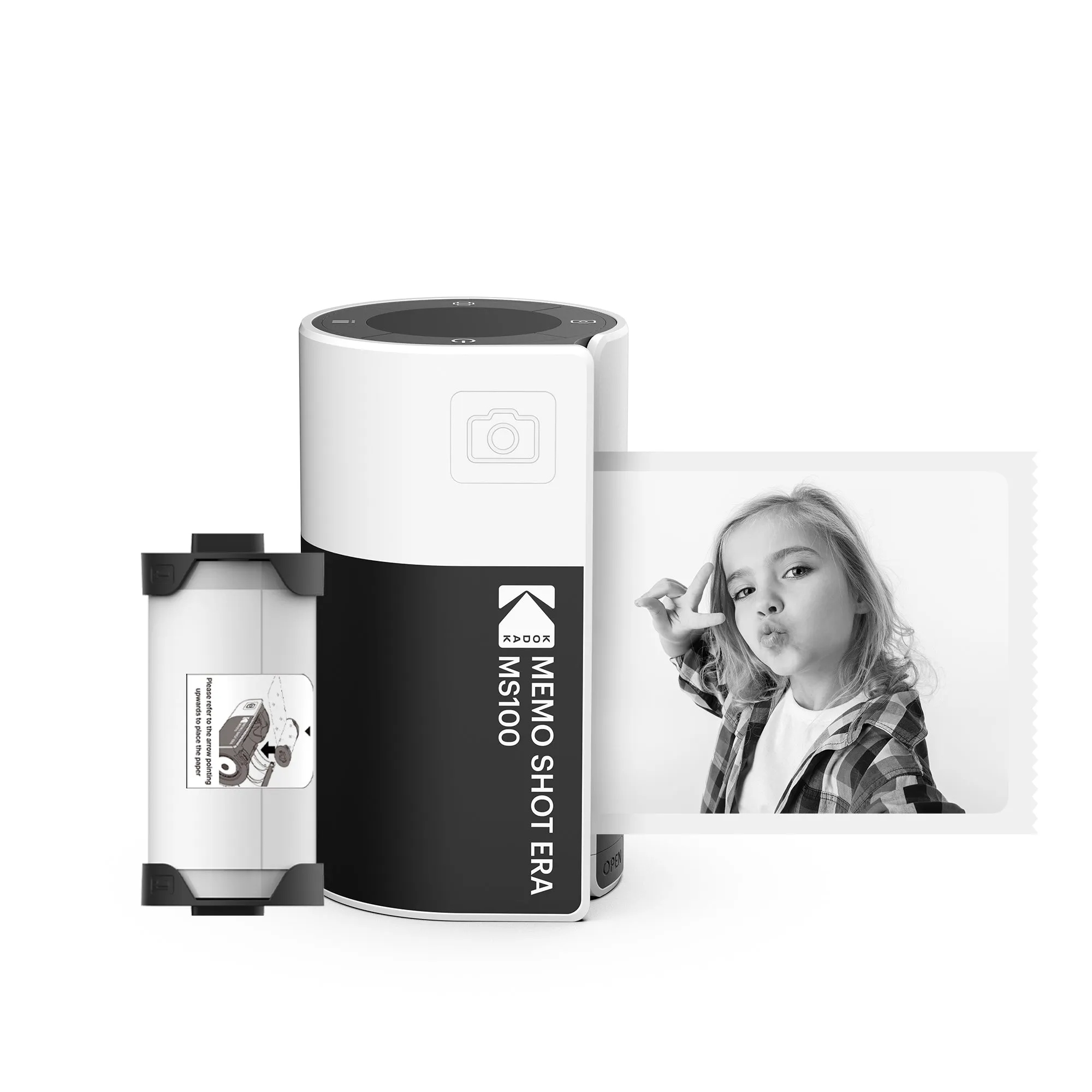 KODAK Memo Shot ERA 2-in-1 Instant Digital Camera and Label Printer  (1.8x2.7)(Camera   1 Roll Paper)