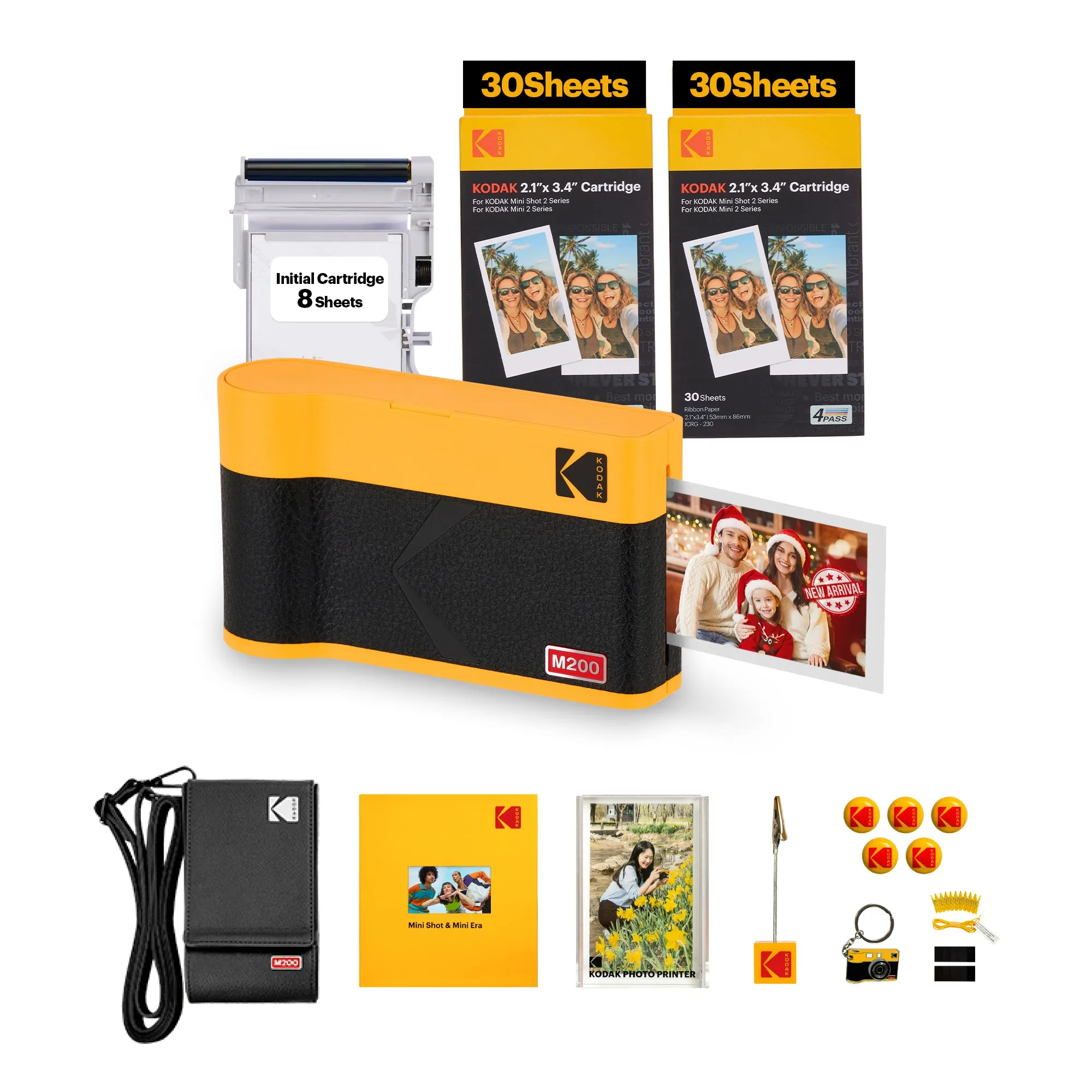 KODAK Mini 2 ERA 4PASS Portable Photo Printer (2.1x3.4) (Printer   68 Sheets   Gift Accessories)