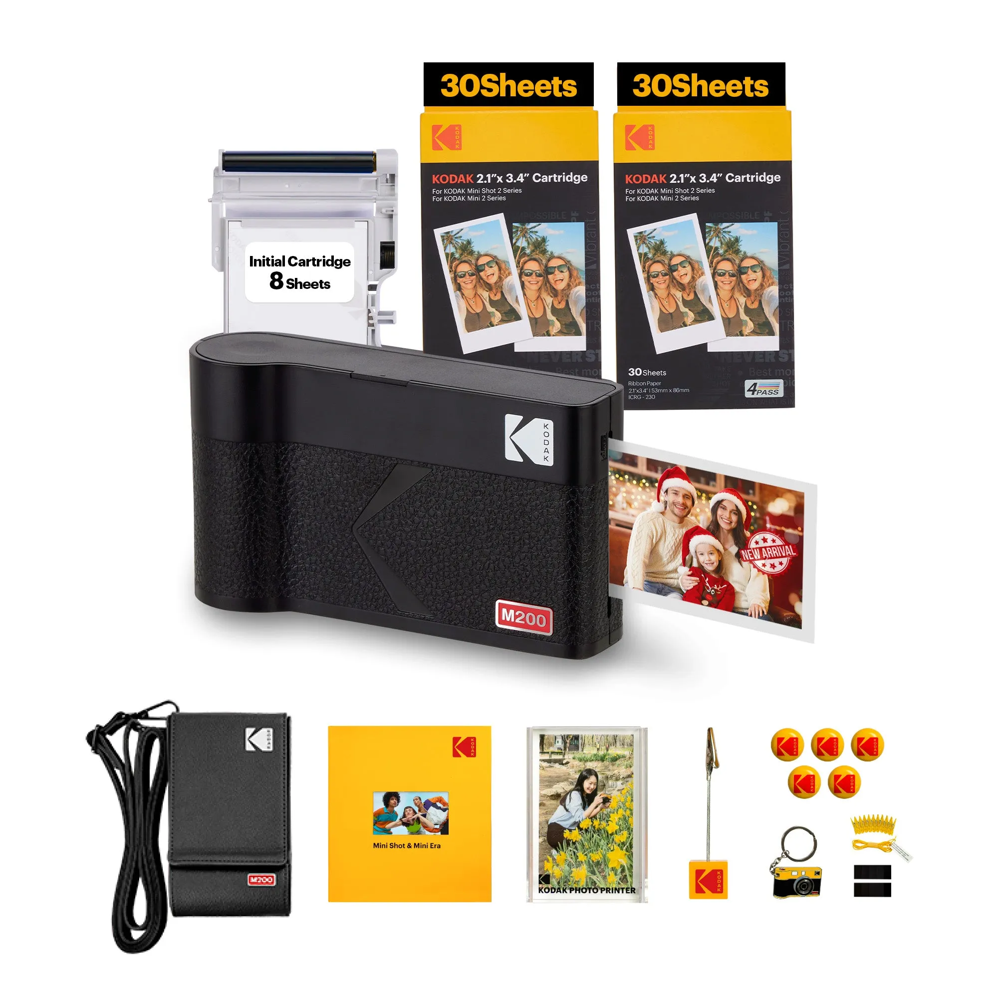 KODAK Mini 2 ERA 4PASS Portable Photo Printer (2.1x3.4) (Printer   68 Sheets   Gift Accessories)