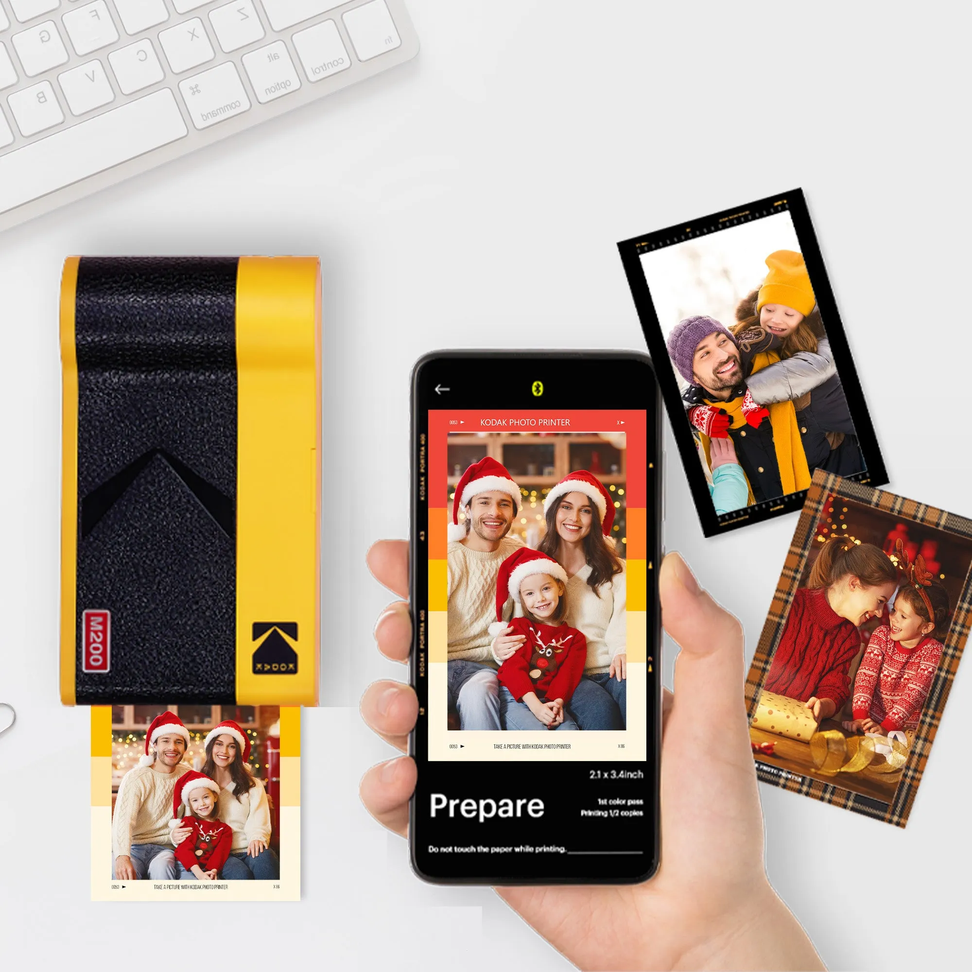 KODAK Mini 2 ERA 4PASS Portable Photo Printer (2.1x3.4) (Printer   68 Sheets)